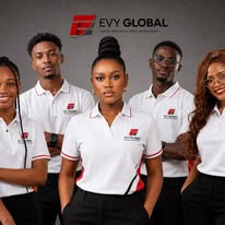 The Evy Global team in branded uniform